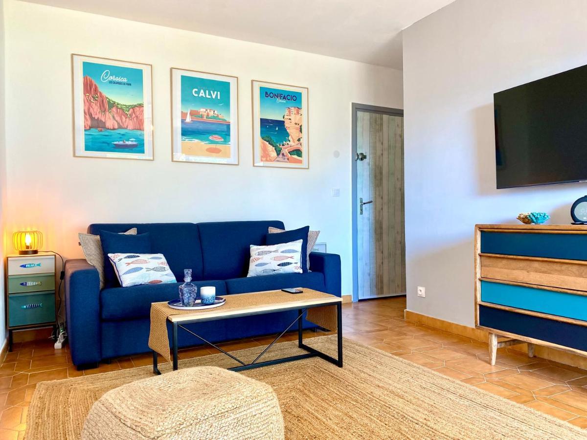 Appartement Ou Studio La Mer & La Plage A Vos Pieds Calvi Esterno foto